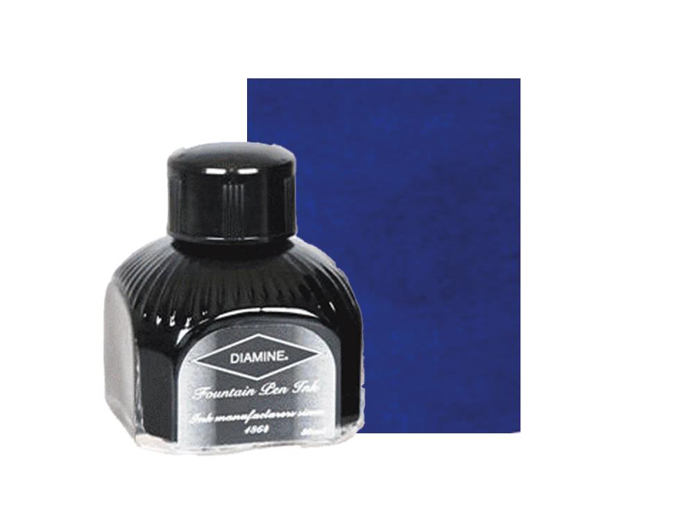 Tintero Diamine, 80ml., Sapphire Blue, Botella de cristal italiano