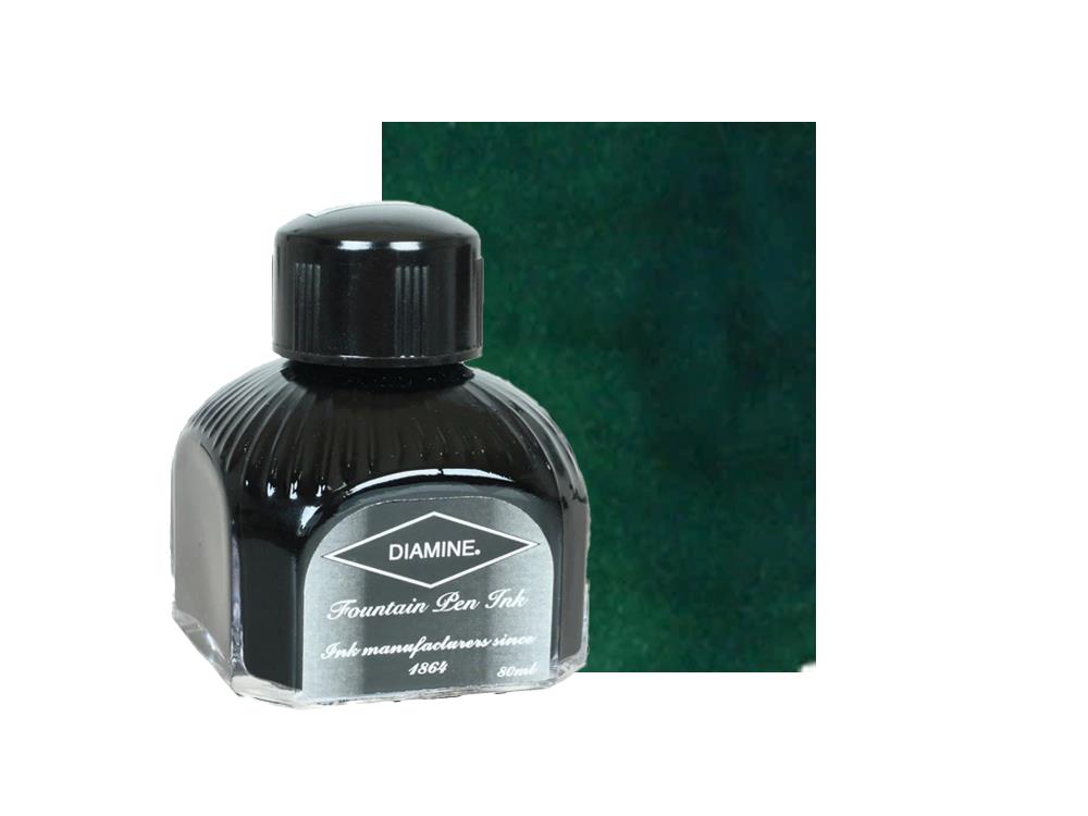 Tintero Diamine Sherwood Green, 80ml, Botella de cristal italiano