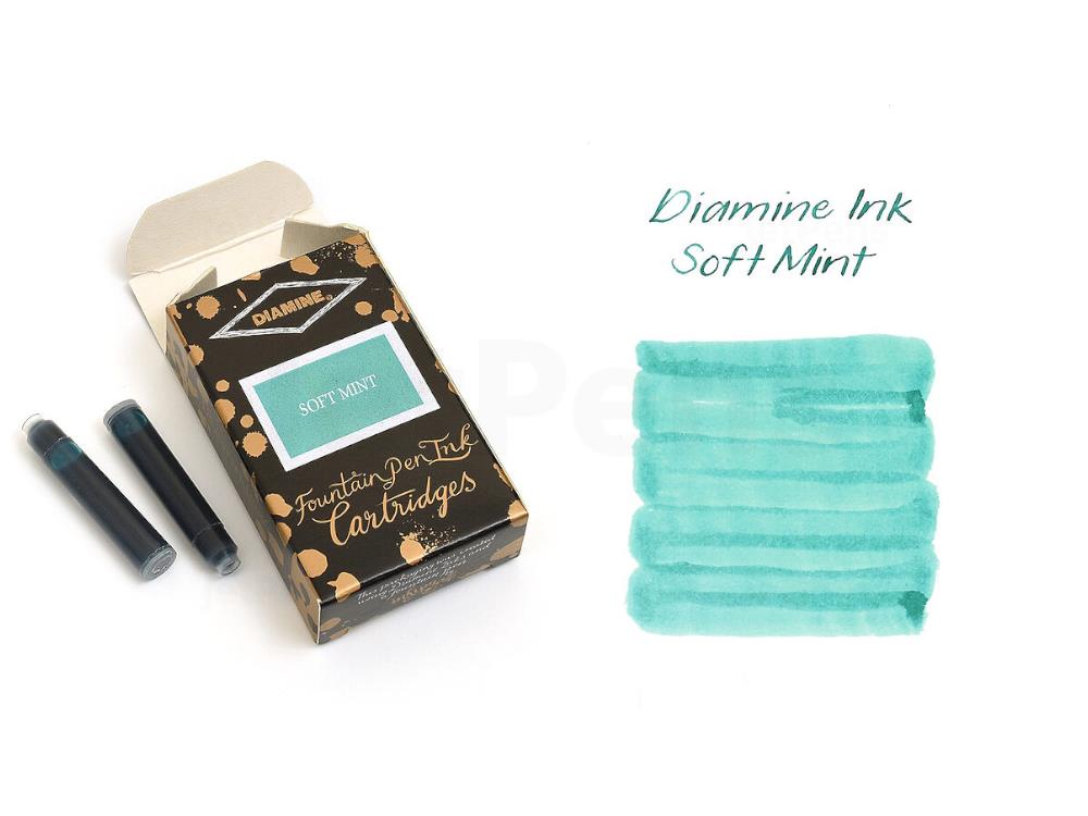 Cartuchos Diamine Soft Mint Car, Verde, 18