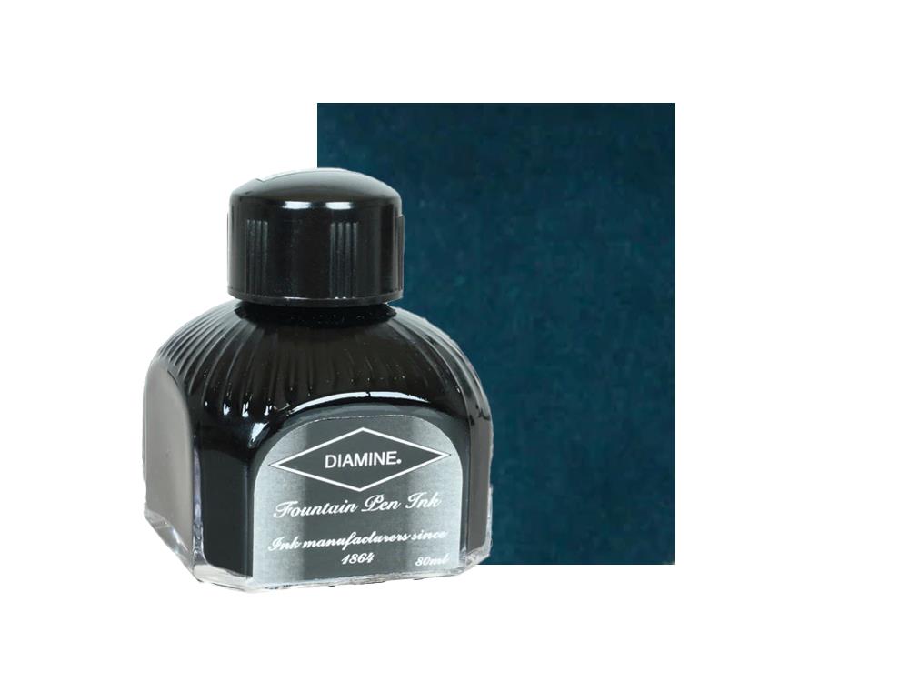 Tintero Diamine, 80ml., Teal, Botella de cristal italiano
