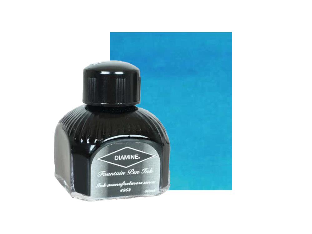 Tintero Diamine Turquoise, 80ml., Botella de cristal italiano