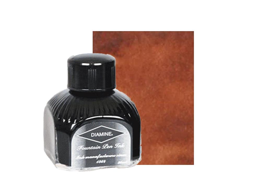 Tintero Diamine Warm Brown, 80ml, , Botella de cristal italiano