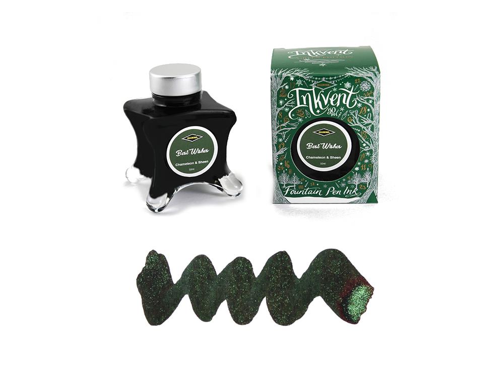 Tintero Diamine Best Wishes Ink Vent Green, 50ml, Chameleon & Sheen