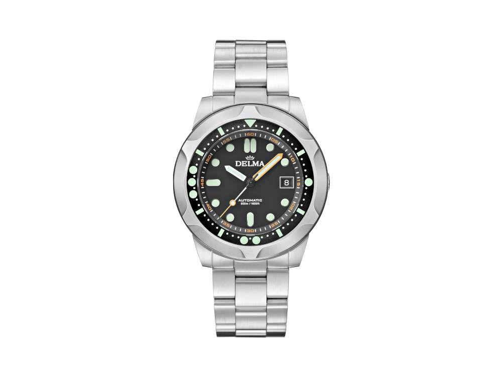 Reloj Automático Delma Diver Quattro, Negro, Edición Limitada, 41701.744.6.038