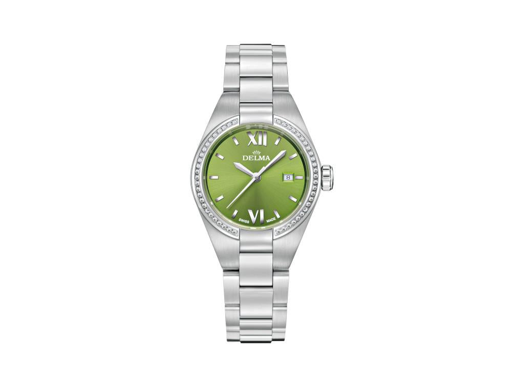 Reloj de Cuarzo Delma Elegance Ladies Rimini, Verde, 31mm, 41711.625.1.146