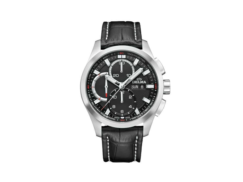 Reloj Automático Delma Racing Klondike Chronotec, Negro, 44 mm, 41601.660.6.031