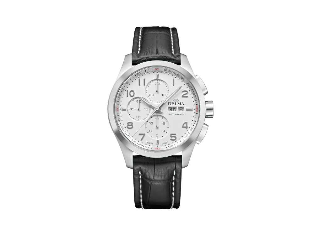 Reloj Automático Delma Racing Klondike Classic, Blanco, 44 mm, 41601.660.6.012