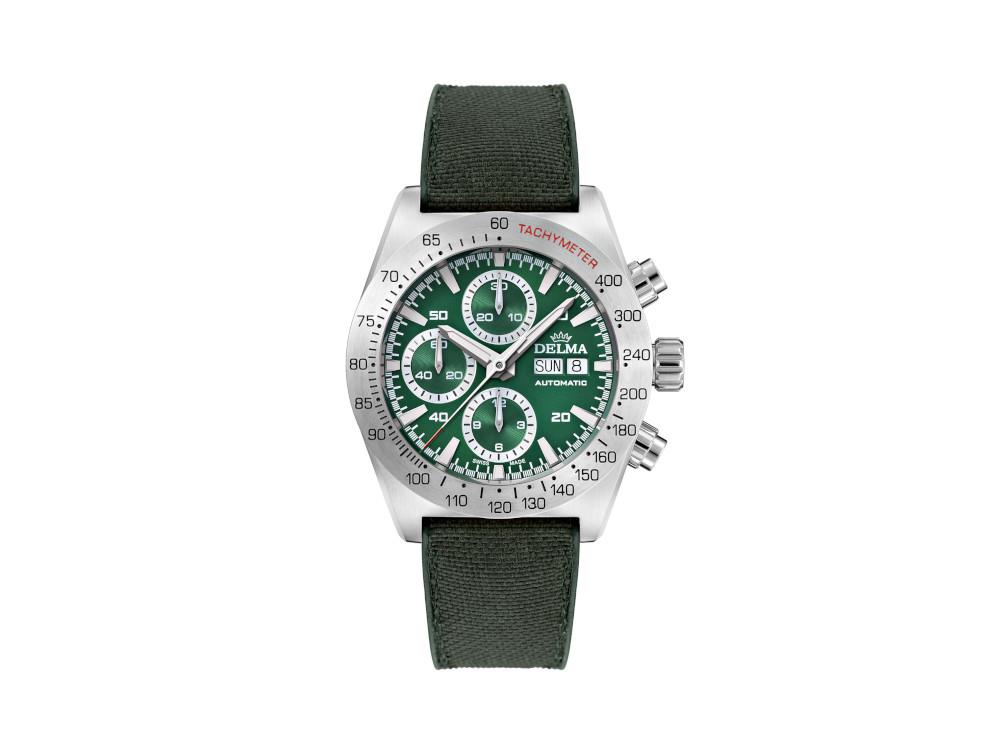 Reloj Automático Delma Racing Montego, Verde, 42 mm, 41601.732.6.141