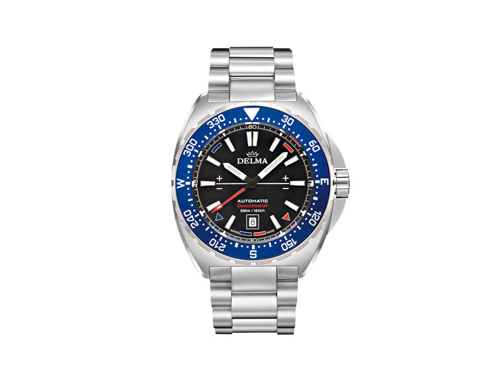 Reloj Automático Delma Racing Oceanmaster, Negro, 44 mm, 41701.670.6.048