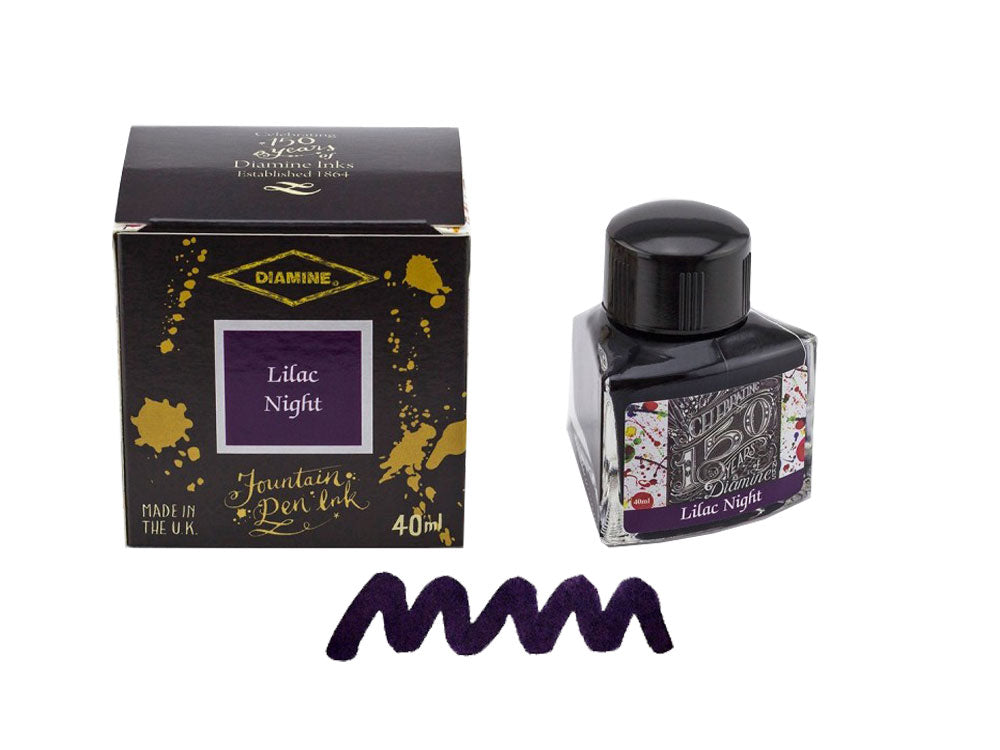 Tintero Diamine, 40ml., Lilac Night, Cristal