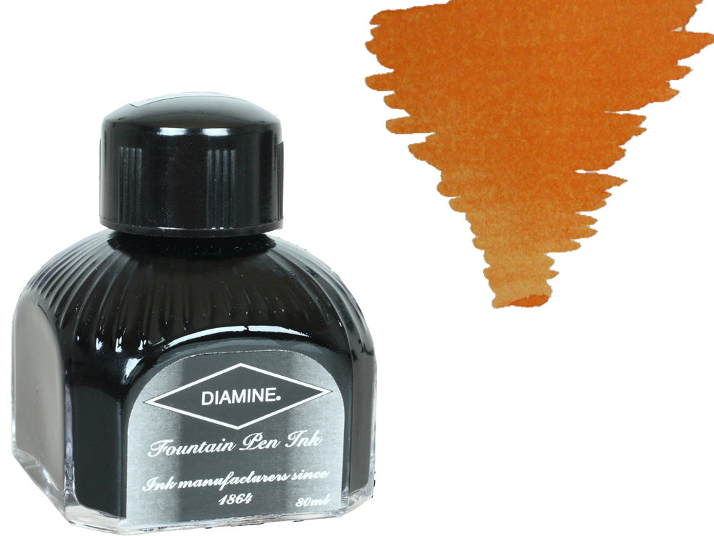 Tintero Diamine, 80ml., Autumn Oak, Naranja, Botella de cristal italiano
