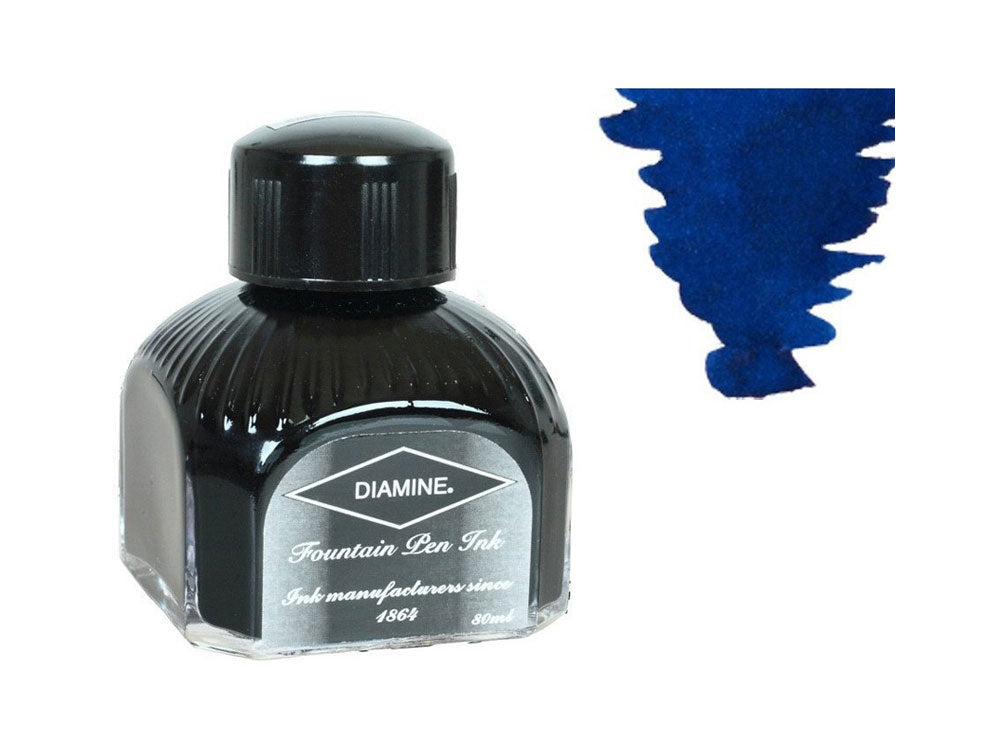 Tintero Diamine, 80ml, Oxford Blue, Botella de cristal italiano