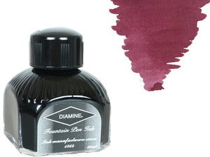 Tintero Diamine, 80ml., Tyrian Purple, Botella de cristal italiano