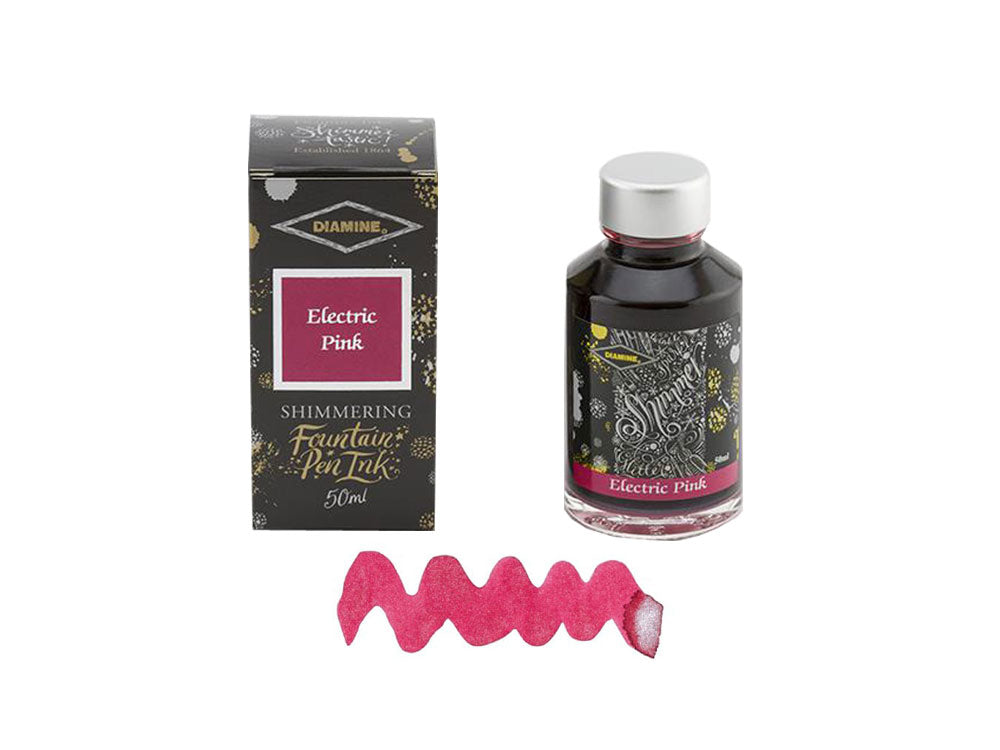 Tintero Diamine Shimmering, 50ml., Electric Pink, Cristal