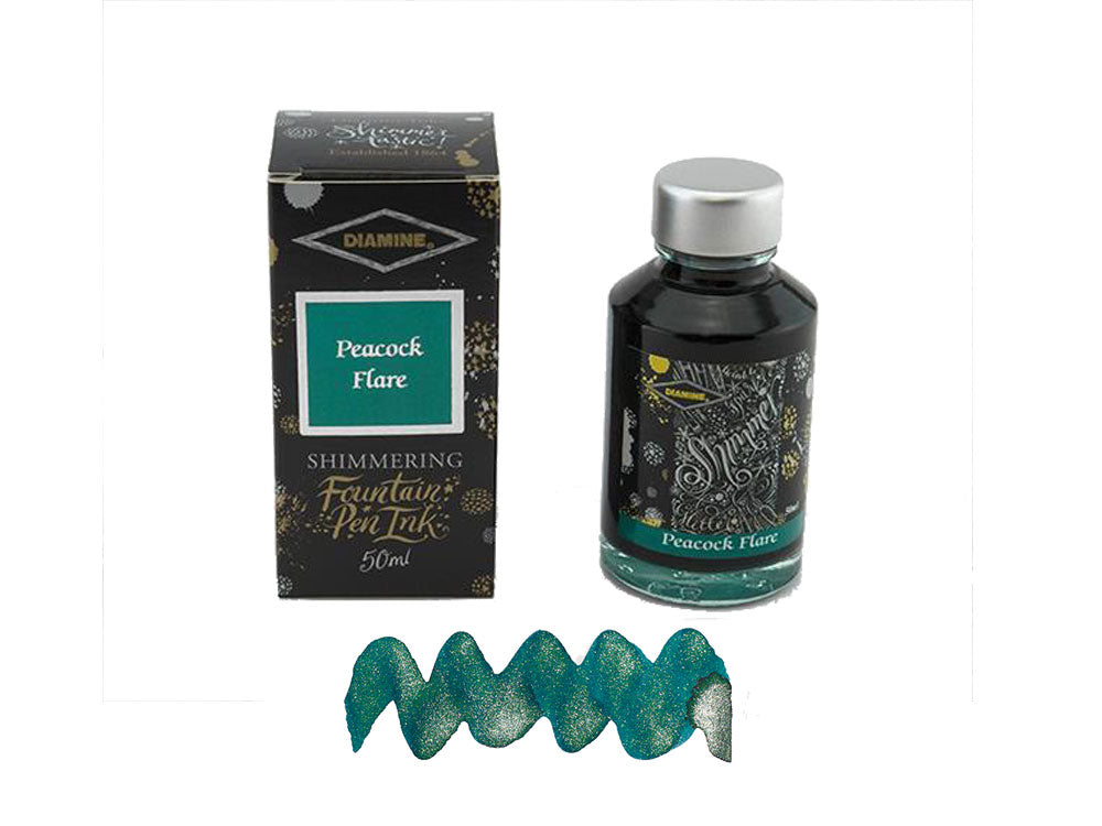 Tintero Diamine Shimmering Peacock Flare, 50ml., Cristal