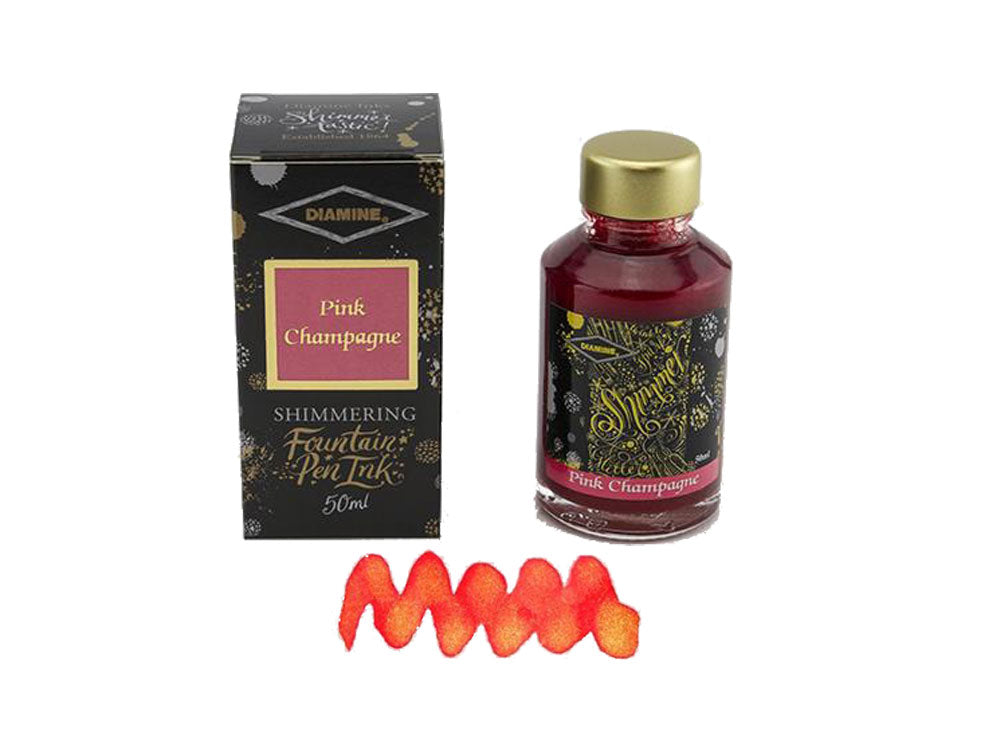 Tintero Diamine Shimmering Pink Champagne, 50ml., Cristal