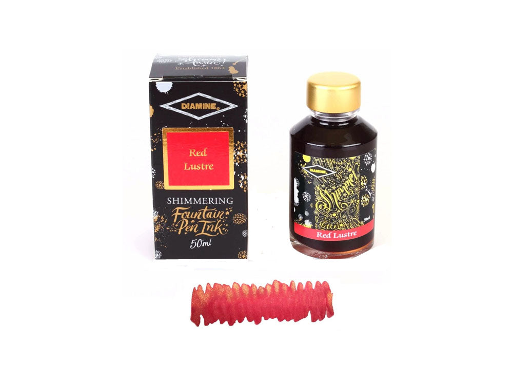 Tintero Diamine Shimmering Red Lustre, 50ml, Cristal