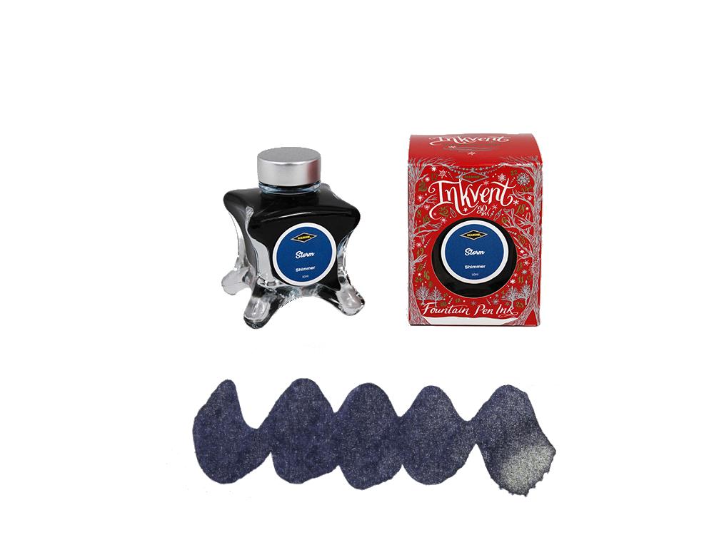 Tintero Diamine Storm Ink Vent Red, 50ml, Azul, Vidrio