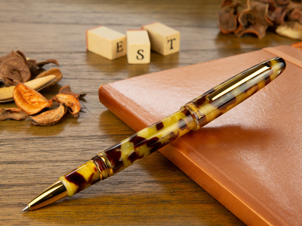 Roller Esterbrook Estie Tortoise, Marrón, PVD Oro, E137