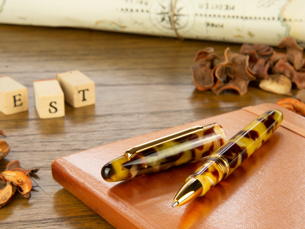 Roller Esterbrook Estie Tortoise, Marrón, PVD Oro, E137