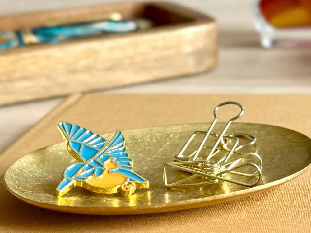 Esterbrook x BUNGUBOX Kingfisher Lapel Pin, EBIRDPIN