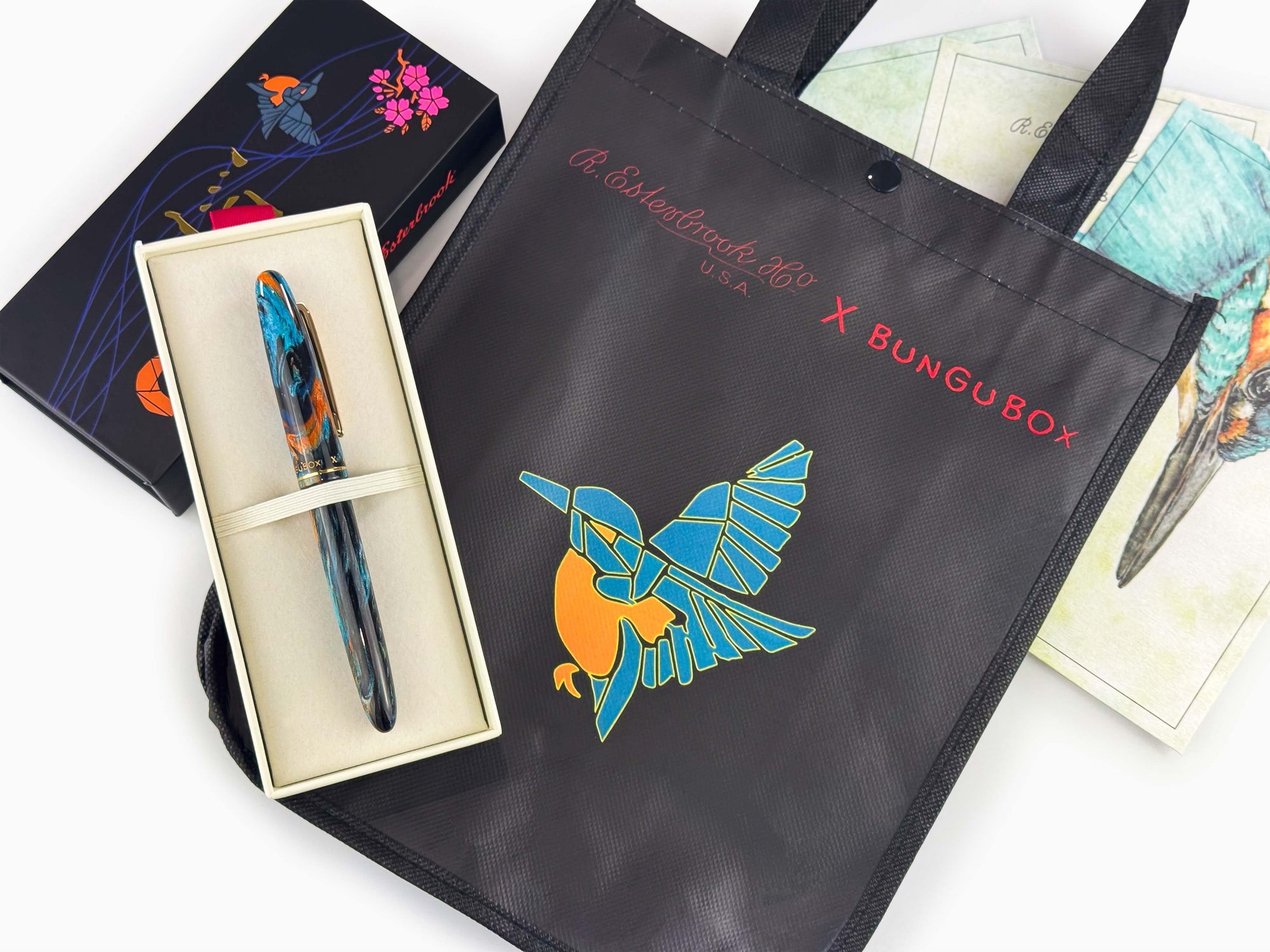 Tote Bag Esterbrook x BUNGUBOX Kingfisher Edition, EBIRDTOTE
