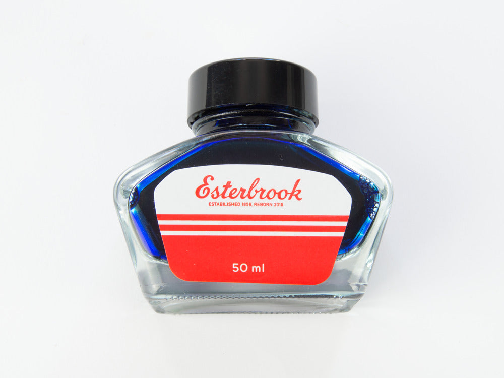 Tintero Esterbrook Aqua, Azul, 50ml, Cristal, EINK-SHIMM-AQUA