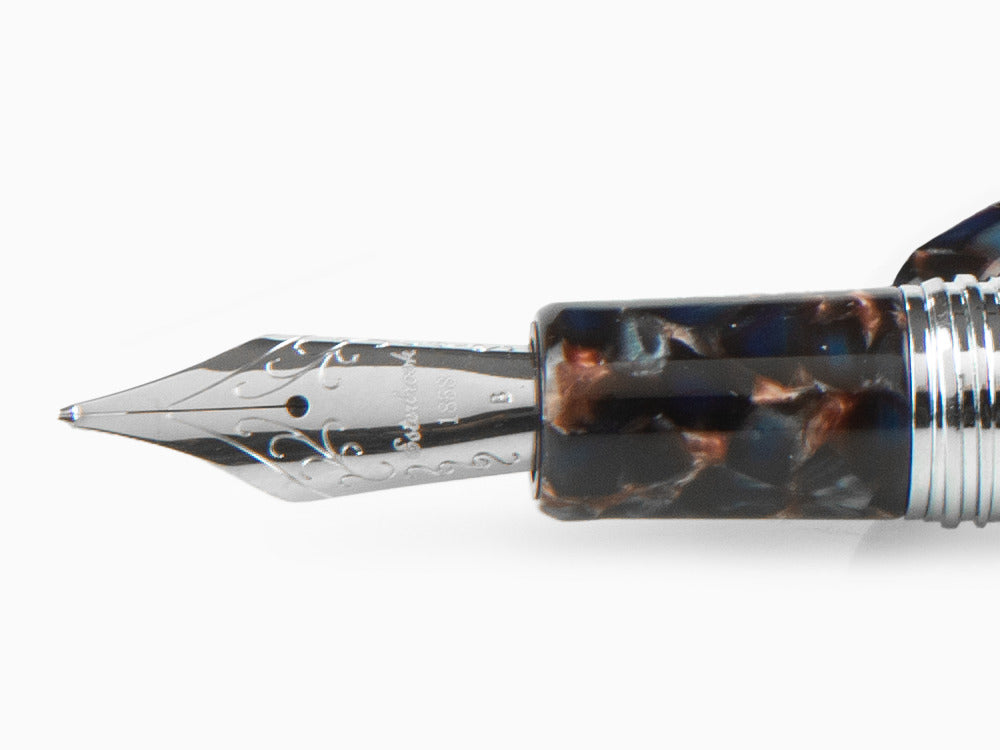 Estilográfica Esterbrook Estie Oversize Nouveau Bleu, Paladio, ENB136