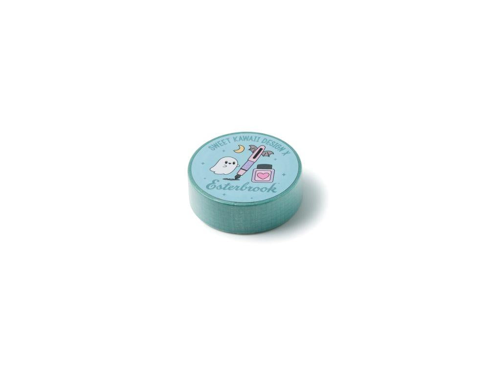 Washi Tape Esterbrook Pastel Halloween Mint Grid, Edición especial