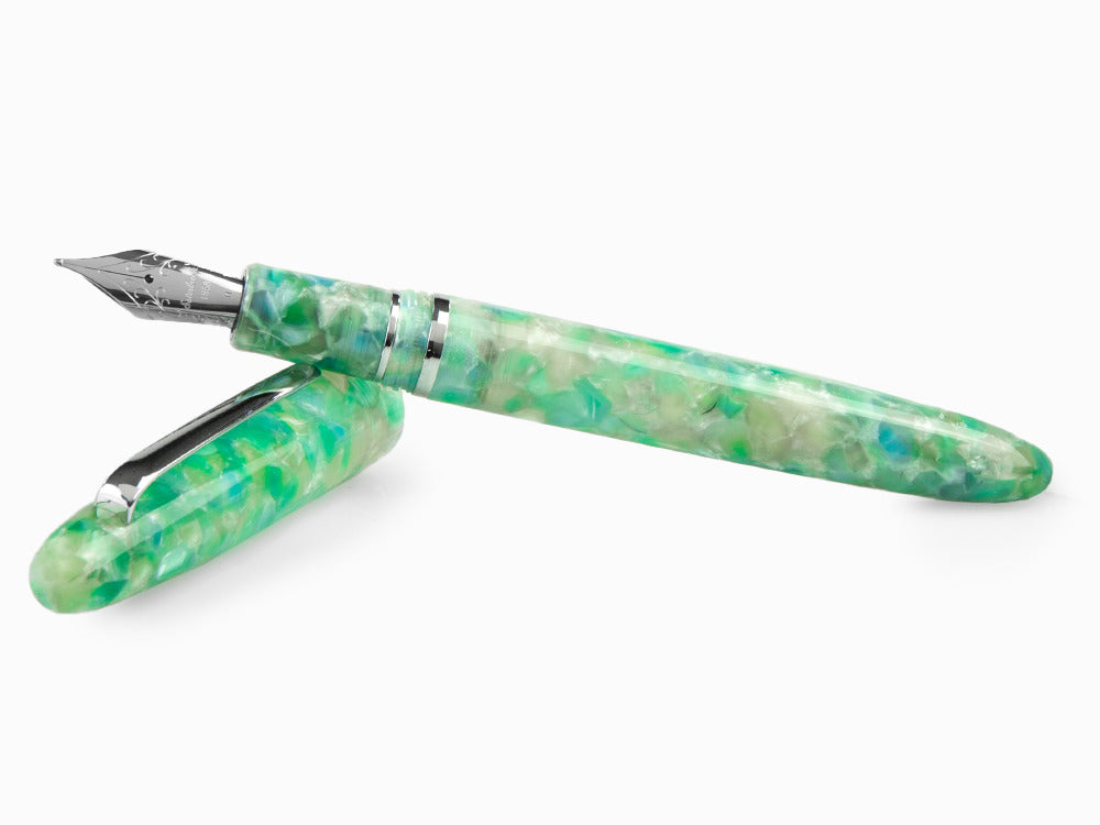Pluma Estilográfica Esterbrook Estie Sea Glass, Adornos Cromados, ESG836