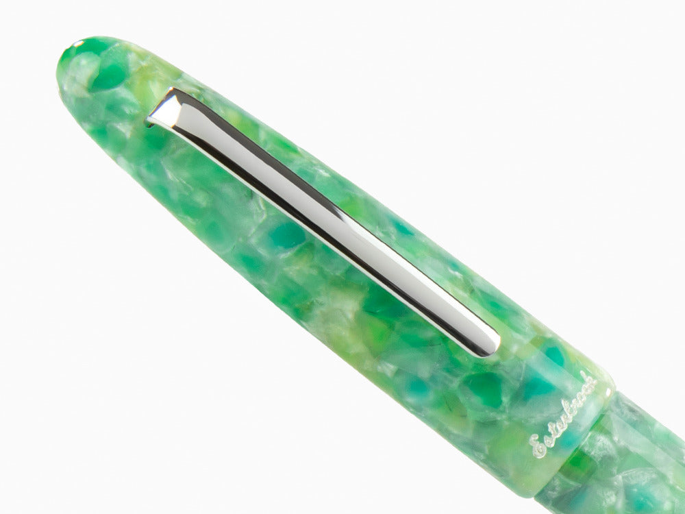 Pluma Estilográfica Esterbrook Estie Sea Glass, Adornos Cromados, ESG836