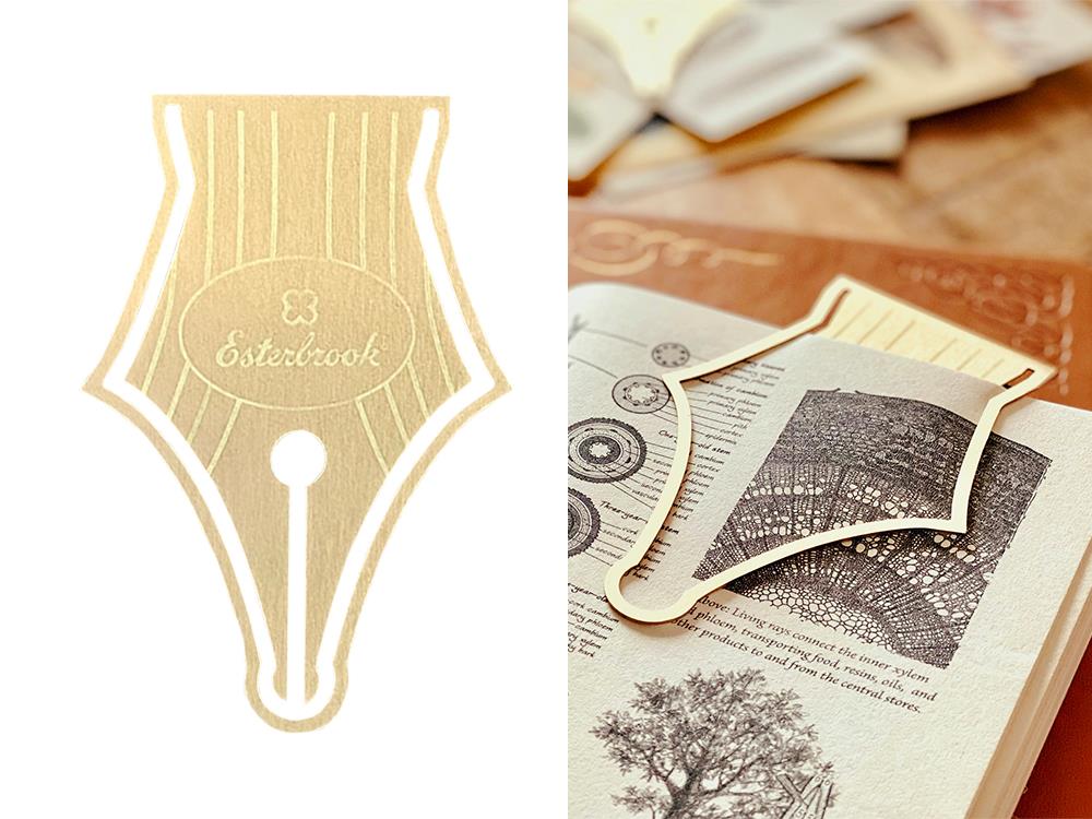 Clip Esterbrook, Dorado, NIB-BOOKMARK