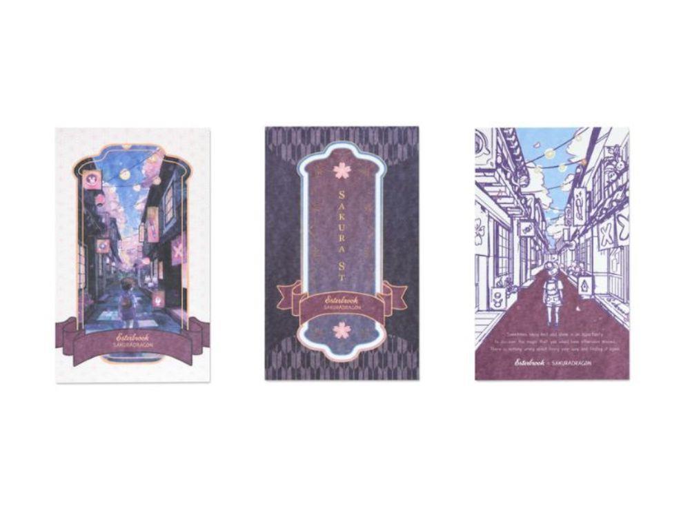 Papel Esterbrook x Sakura Dragon Limited Edition, Blanco, SAKURA-POSTCARDS