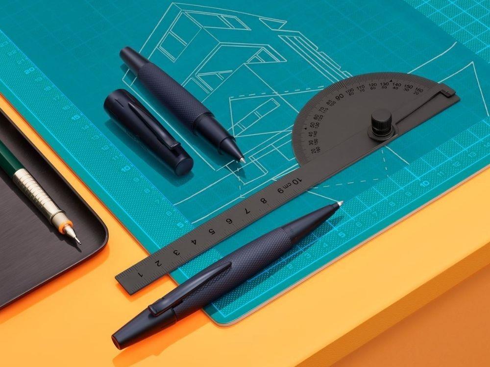 Portaminas Faber-Castell E-Motion, Aluminio, Negro, 138690