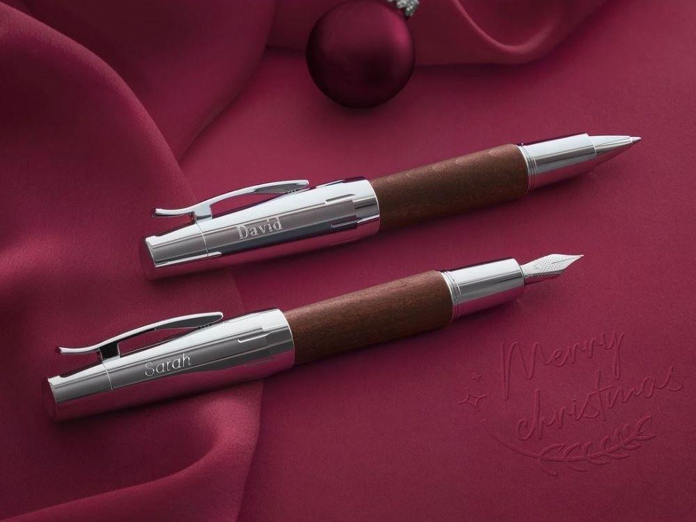 Estilográfica Faber-Castell E-Motion, Madera de Peral, Marrón, 148210