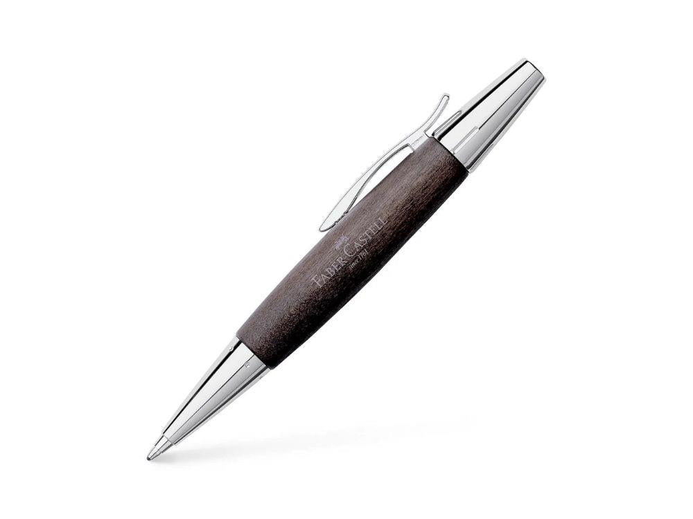 Bolígrafo Faber-Castell E-Motion, Madera de Peral, Negro, 148383