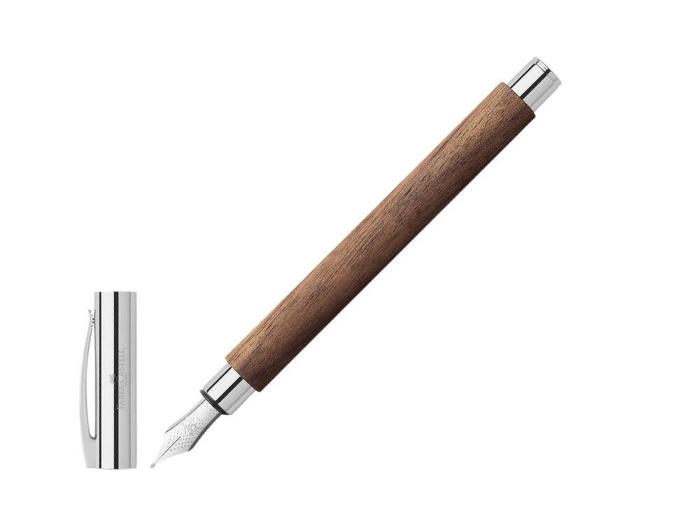 Pluma Estilográfica Faber-Castell Ambition Nogal, Madera, Metal, 148580