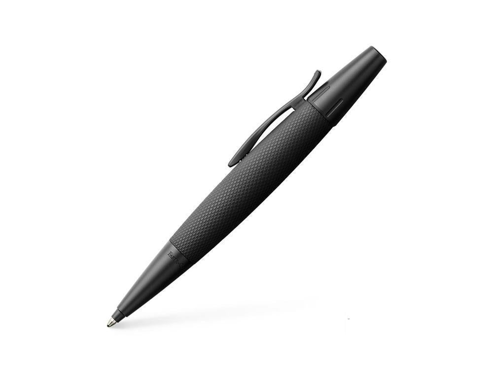 Bolígrafo Faber-Castell E-Motion Pure Black, Aluminio, Negro mate, 148690