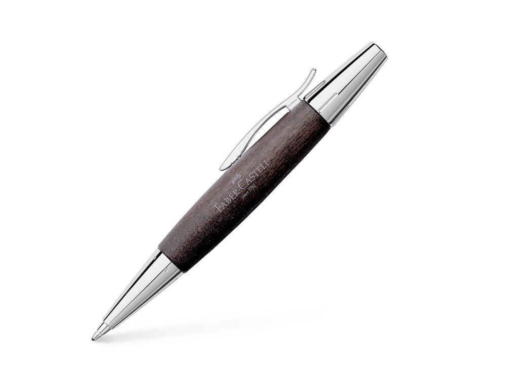 Bolígrafo Faber-Castell E-Motion, Madera de Peral, Negro, 148383