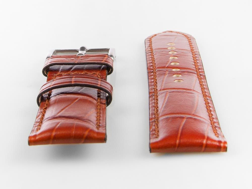 Glycine, Correa de piel, 24mm, Marrón, LBK7BH-24