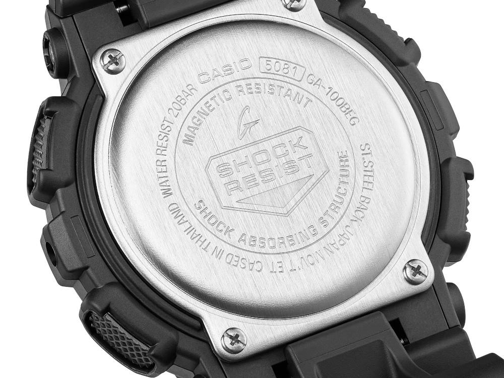 Reloj de Cuarzo G-SHOCK Casio Classic, Resina, Negro, GA-100BEG-1AER