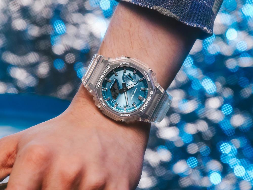 Reloj de Cuarzo G-SHOCK Casio Classic Bright Metallic, Azul, GA-2100BM-7A2ER