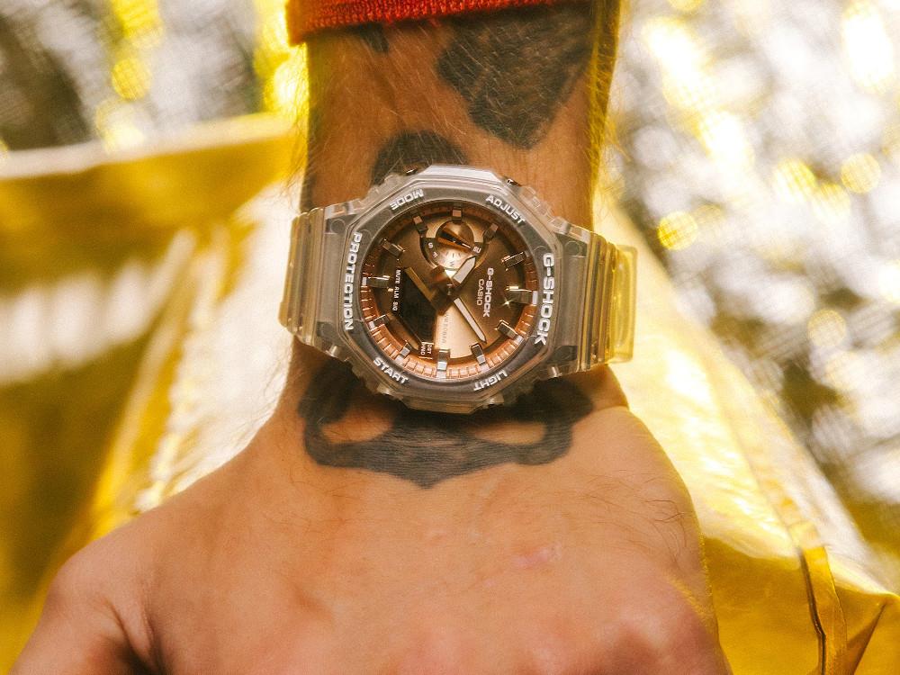 Reloj de Cuarzo G-SHOCK Casio Classic Bright Metallic, Oro rosa, GA-2100BM-7A5ER