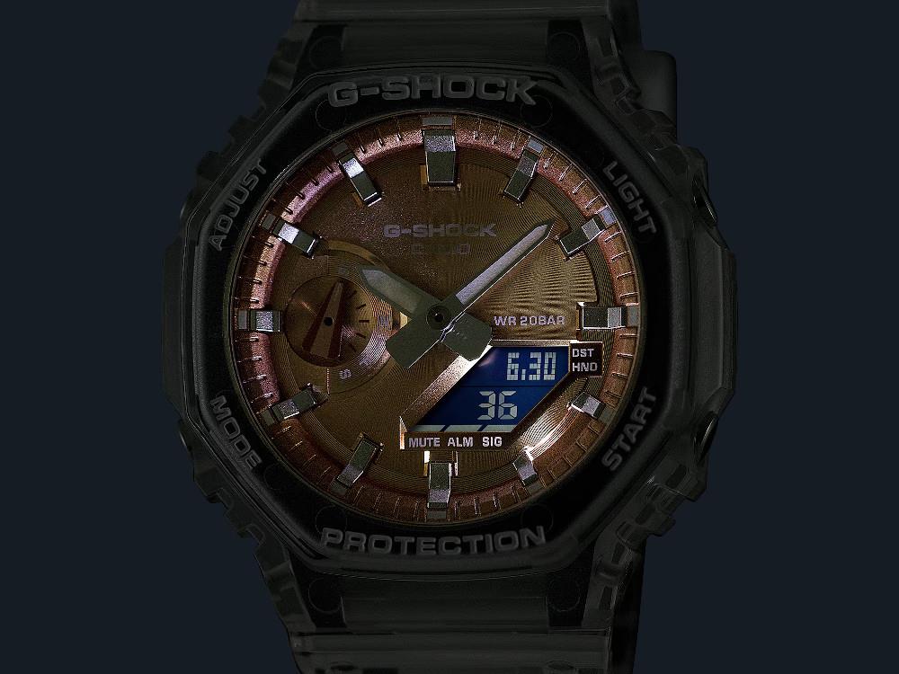 Reloj de Cuarzo G-SHOCK Casio Classic Bright Metallic, Oro rosa, GA-2100BM-7A5ER