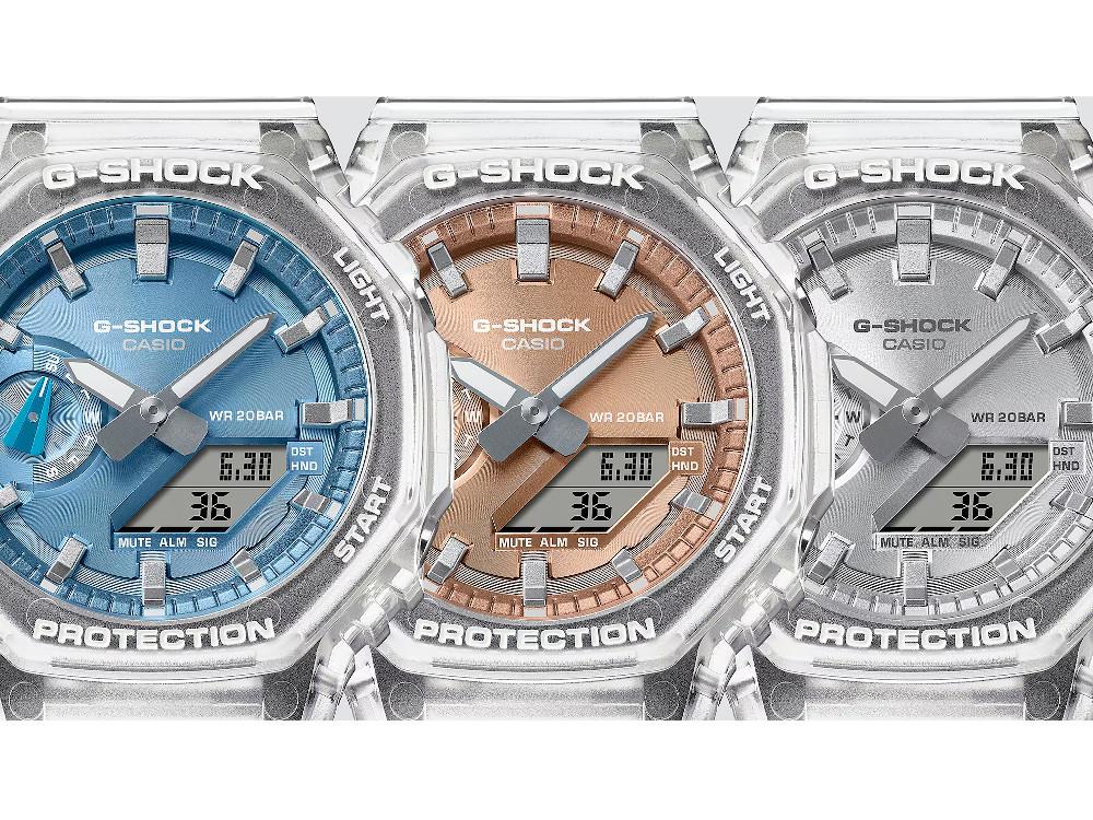 Reloj de Cuarzo G-SHOCK Casio Classic Bright Metallic, Plata, GA-2100BM-7A8ER