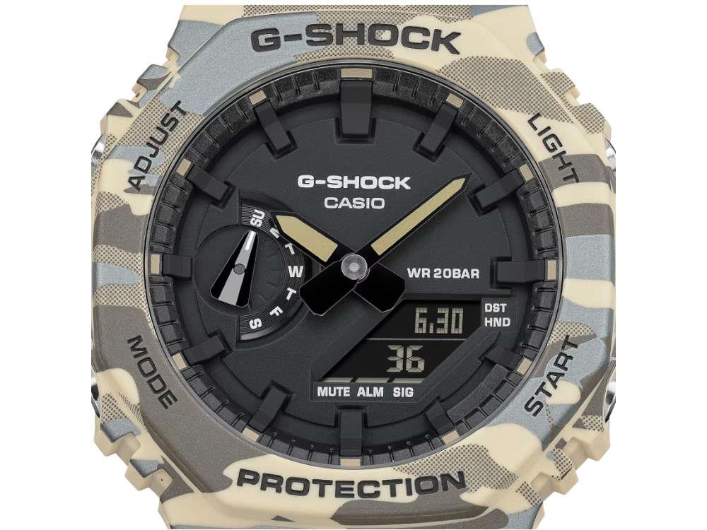 Reloj de Cuarzo G-SHOCK Casio Trend, Negro, 48.5 × 45.4mm, GA-2100CM-5AER