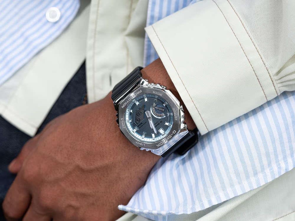 Reloj de Cuarzo G-SHOCK Casio G-Steel, Azul, 49.3mm × 44.4mm, GBM-2100A-1A2ER