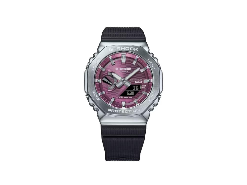 Reloj de Cuarzo G-SHOCK Casio G-Steel, Burdeos, 49.3mm × 44.4mm, GBM-2100A-4BER