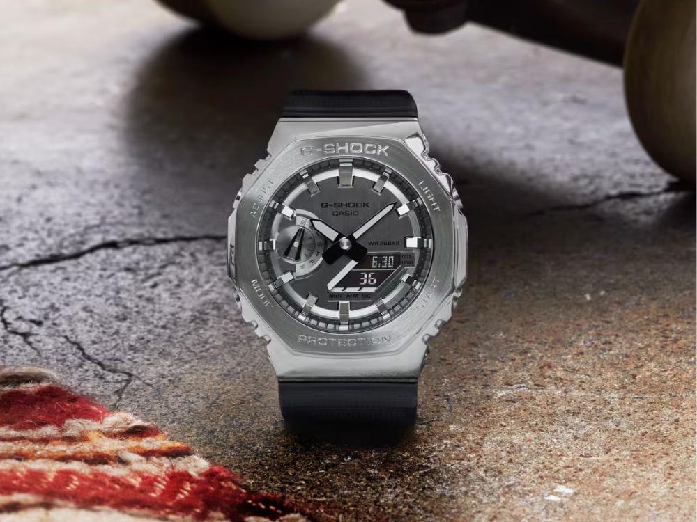 Reloj de Cuarzo G-SHOCK Casio G-Steel, Gris, 49.3mm × 44.4mm, GM-2100-1AER