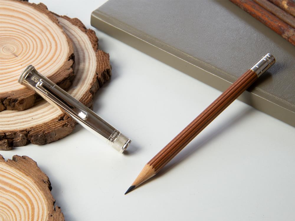 Lápiz Perfecto Graf von Faber-Castell, Madera de cedro, Adornos en Plata 925